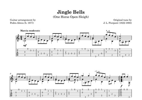 Jingle Bells Arr Pedro Abreu By James Lord Pierpont Sheet Music For