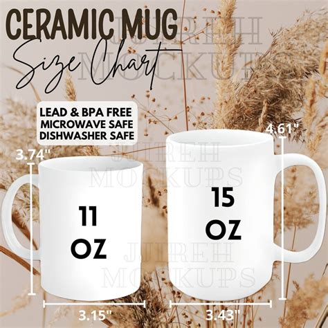 Two White Ceramic Mugs Size Chart Oz And Oz Ceramic Mug Size Chart