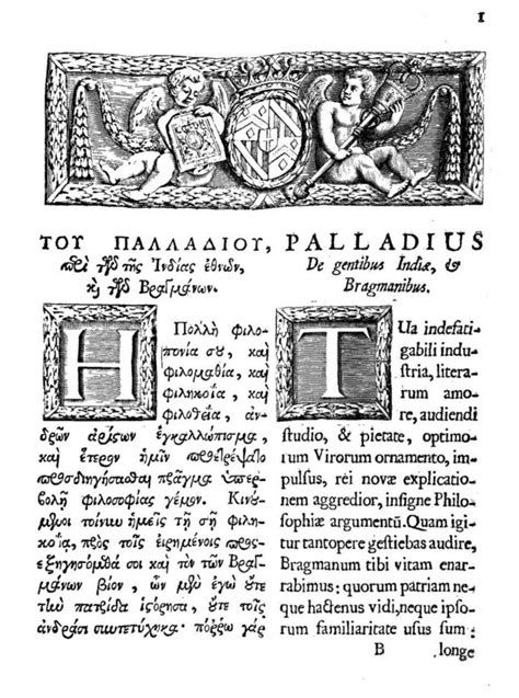 Indians Palladios And George On Naked Philosophers Or Brahmans Fourth