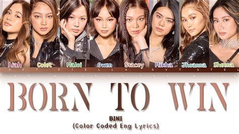 Bini Born To Win Color Coded Eng Lyrics Youtube