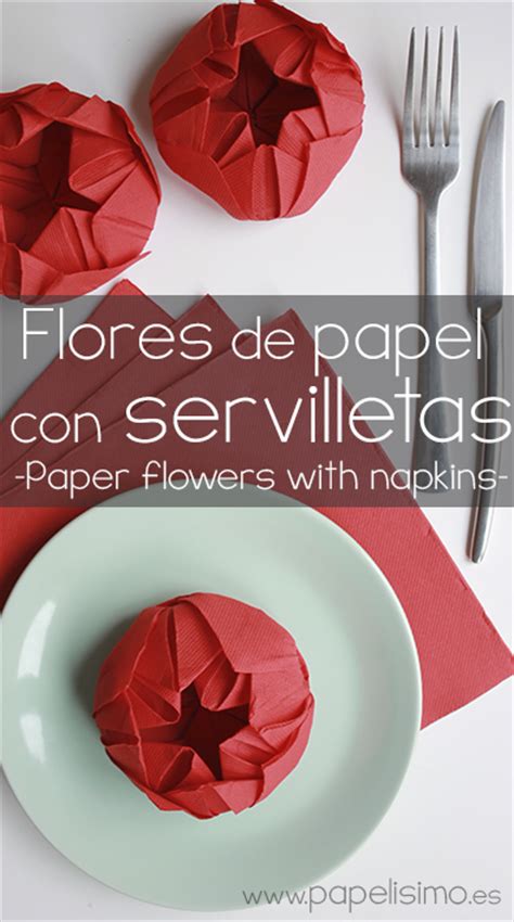 Flor De Papel Doblar Servilletas Paso A Paso