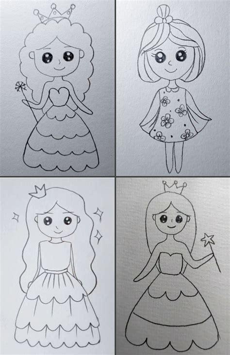 Easy and Cute Princess Drawing Ideas | How to Draw - Fairy Princess Drawing for Kids 👸 | By ...