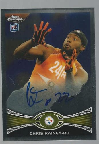 2012 Topps Chrome Rookie Autographs Steelers Football Card 53 Chris