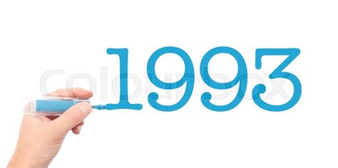 The Year Of 1993written With A Marker Stock Image Colourbox