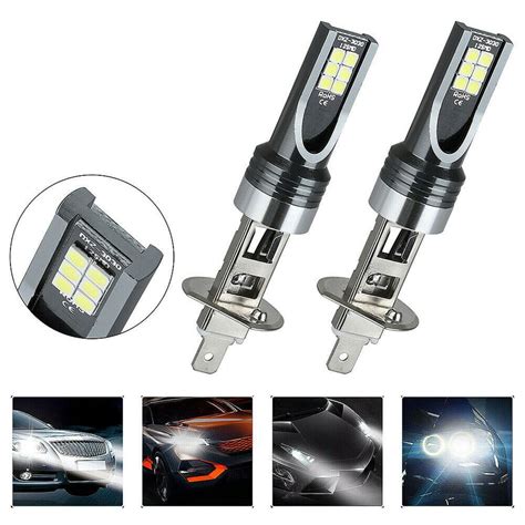 Pcs H Led Headlight Bulb Conversion Kit High Low Beam W K