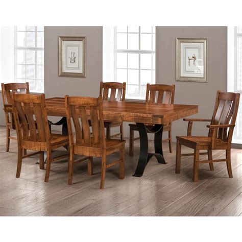 Galley Amish Dining Room Set Rustic Style Charm Cabinfield