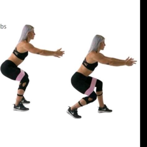 Squat Forward Walk With Band By Donna Taylor Exercise How To Skimble