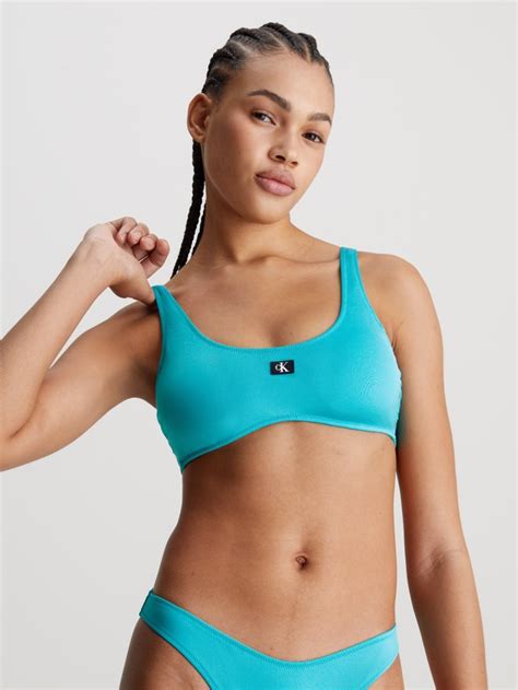 Calvin Klein Swimwear Bandeau Bikini Top BRALETTE RP Mit Logodruck