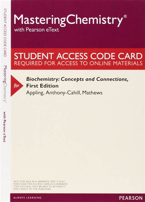 Biochemistry Concepts And Connections Books A La Carte Plus Mastering