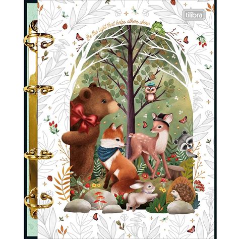 Caderno Argolado Cartonado Colegial Loveland Folhas Tilibra Shopee