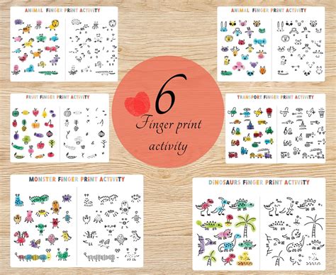 Kids Fingerprint Printables, Fingerprint Art, Personalised Gift ...