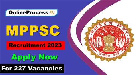 Mppsc Recruitment Apply Now For Vacancies Mponline Gov In