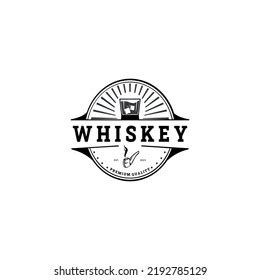 Whiskey Logo Design Beverage Design Template Stock Vector (Royalty Free ...