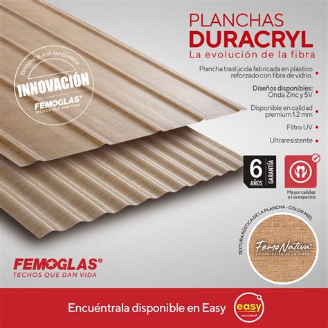 Plancha Fibra De Vidrio Frp Onda Zinc Femonativa M X M X