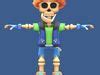 D Model D Skeleton Low Poly Subway Surfers Style Rigged Vr Ar Low