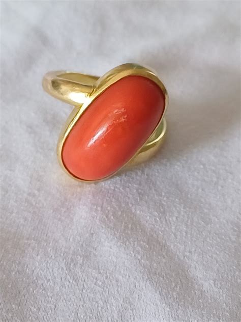 Bague 18 Carats Or Jaune Corail Catawiki