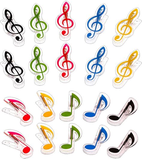 Liwein Book Page Clip 20 Pieces Music Note Clip Music Clip Piano