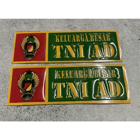 Jual Stiker Plat Keluarga Besar Tni Ad Stiker Brimob Sticker Tni Ad