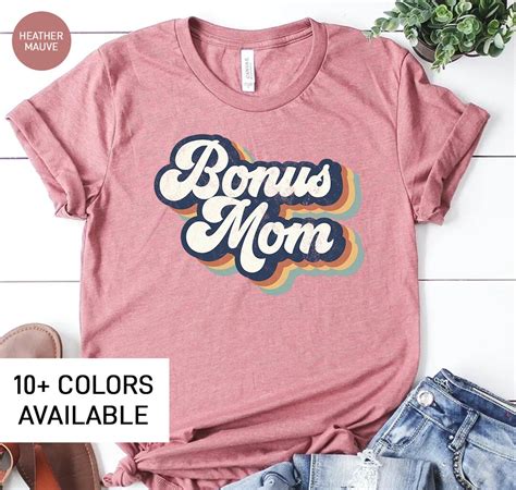 Bonus Mom Shirt For Women Cute Bonus Mom T For Step Mom Cheetah