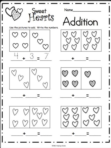 Free Printable Valentine Math Worksheets