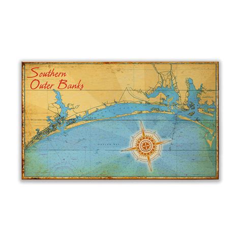 Southern Outer Banks North Carolina Shop Vintage Maps