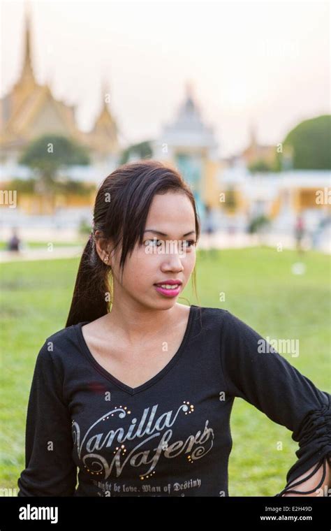 Cambodia Phnom Penh Cambodian Woman Stock Photo Royalty Free Image