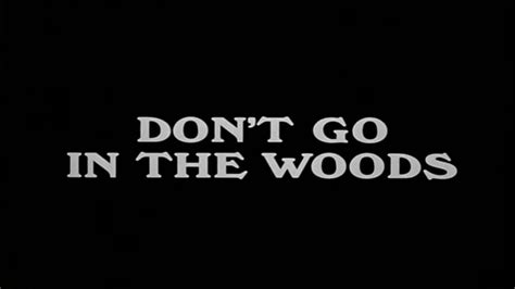 Dont Go In The Woods 1981