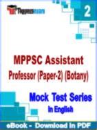 Mppsc Assistant Professor Paper Botany Test Pdf Book In English