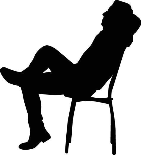 People sitting silhouette illustration. Person pose while sit down ...