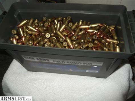 Armslist For Sale 1000 Rounds 9mm 115 Gr Fmj Brass Cases In Ammo Can