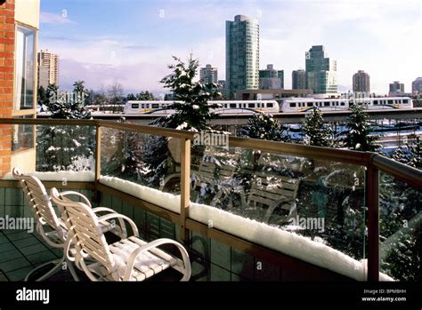 Burnaby, BC, British Columbia, Canada - View from Balcony, Skytrain ...