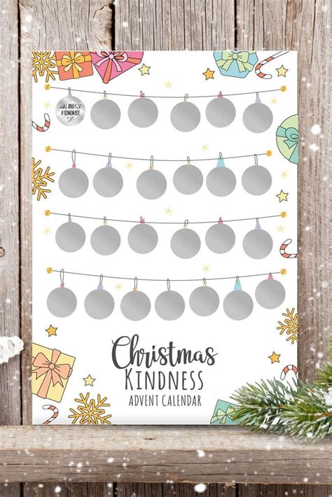 This Christmas Kindness Advent Calendar Includes Different Acts Of