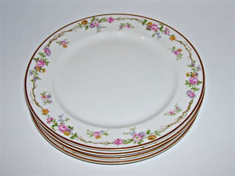 Ch Field Haviland Gda Limoges Plates Pink Roses Dainty Etsy