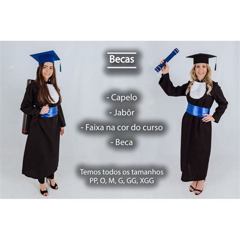 Beca Formatura Capelo Jabô Faixa Kit Completo Unisex Shopee Brasil