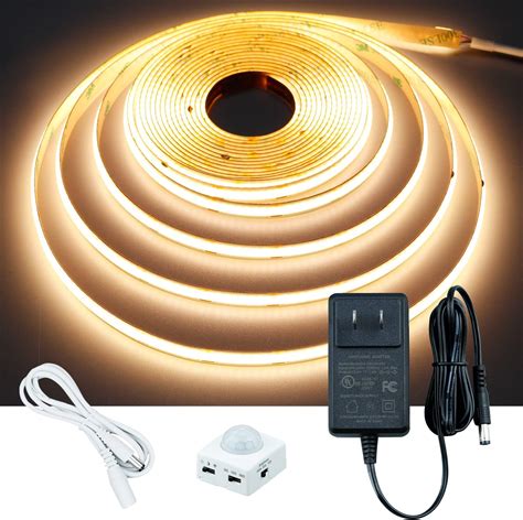 GOMING Tira De Luz LED COB Con Sensor De Movimiento 5 M Color