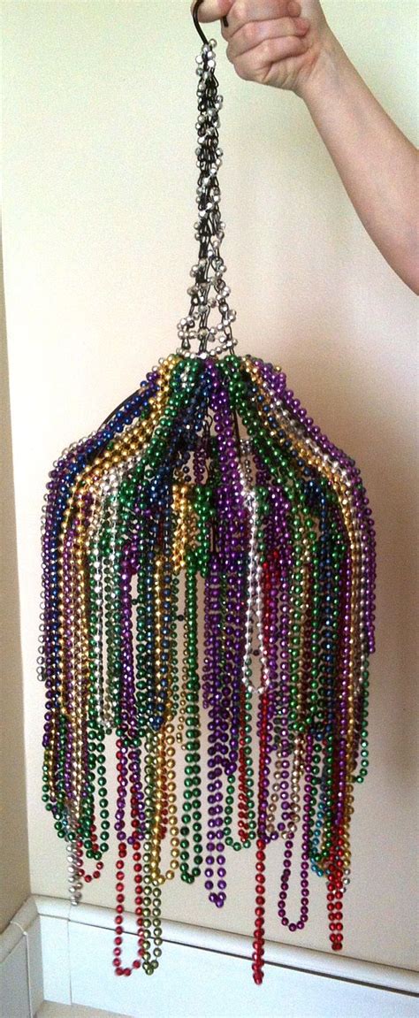 I Made This Mardi Gra Chandelier From My Beads This Year Its A