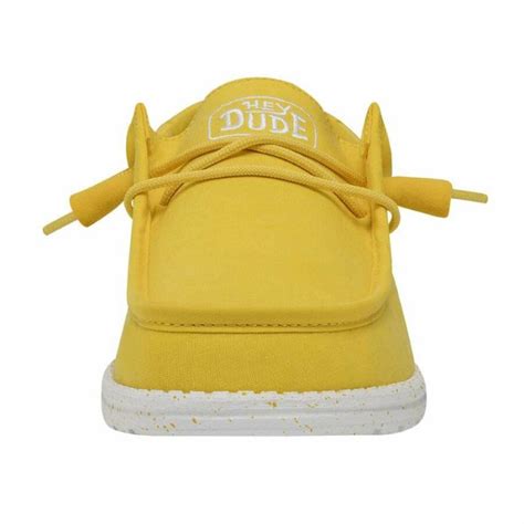 Wally Mens Hey Dude Wally Slub Canvas Empire Yellow Hanny Foxhall