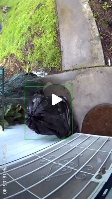 A Thief Disguised In A Garbage Bag Slowly Walked Up And Grabbed Someone’s Package Not My Vid