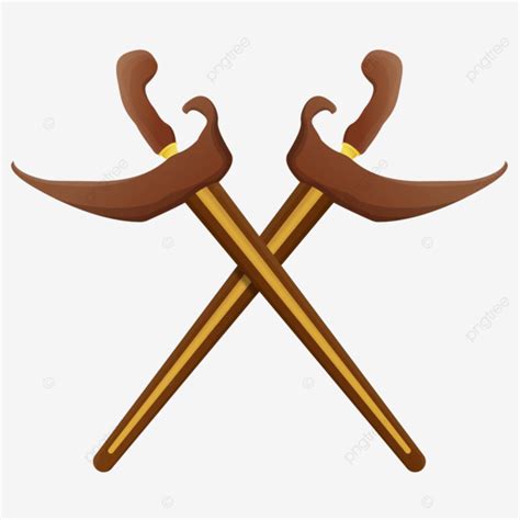 Indonesian Keris With Crossed Sheaths Or Vector Keris Indonesian Kris