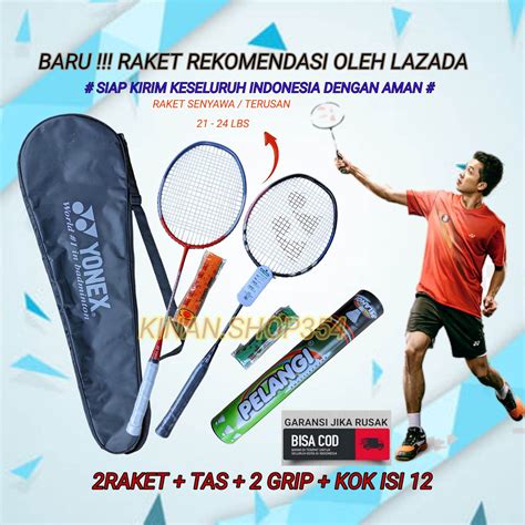 RAKET BADMINTON BULUTANGKIS SENYAWA PAKET LENGKAP COD Lazada Indonesia