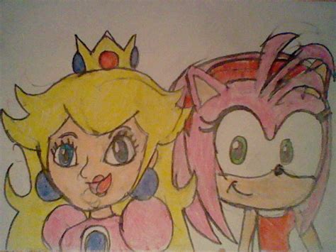 Princess Peach and Amy Rose by BubbliciousAirheads on DeviantArt