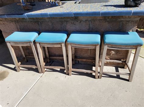 Lot Teal Bar Stools Slocal Estate Auctions Network