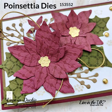 Patterned Paper Poinsettias Love A Duckie