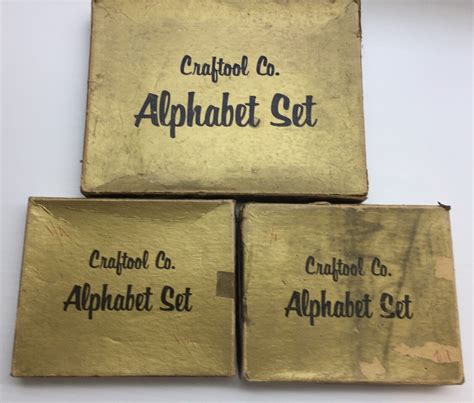 Lot Vintage Craftool Co Leather Stamp Sets Alphabet Sets