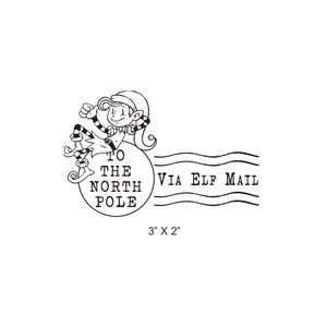 Elf Mail North Pole Postmark Christmas Rubber Stamp 453 - Etsy