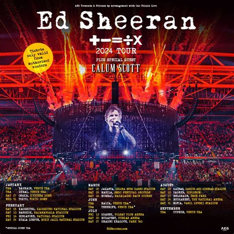 Ed Sheeran's + – = ÷ x Tour: Live in Dubai, January 2024! - Dubai Vibes ...