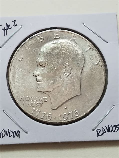 1976 D Bicentennial Eisenhower Dollar Type 2 RDV 005 And ODV 009 Low