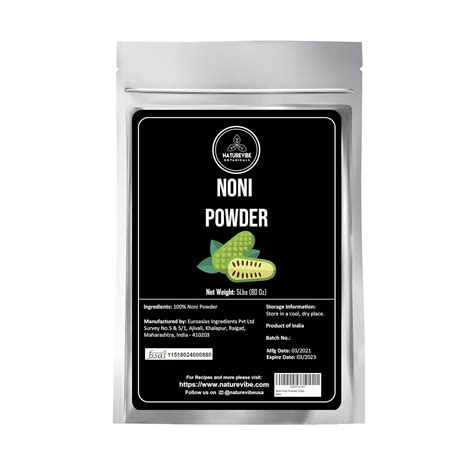 Amazon Naturevibe Botanicals Organic Noni Fruit Powder 5lbs 80