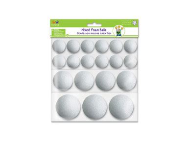 Craft Poly Foam Ball Assortment - Artist & Craftsman Supply