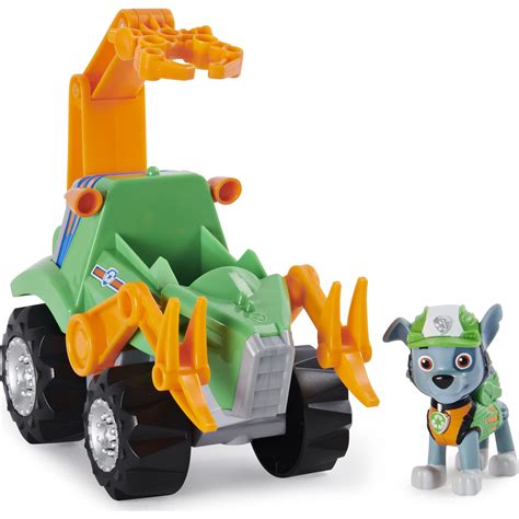 Paw Patrol Dino Rescue Rockys Deluxe Rev Up Vehicle With Mystery